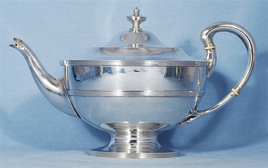 A George V Scottish silver four piece tea set,by John Alexander Fettes, gross weight 83.9oz/2612 grams.